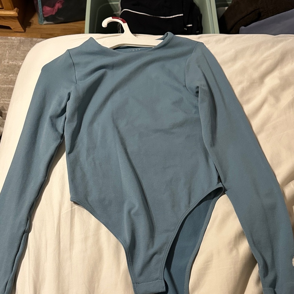 A New Day long sleeve dusty blue bodysuit